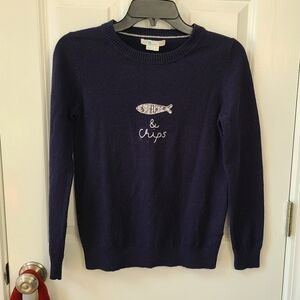 Boden Small Navy Crew Neck Sweater